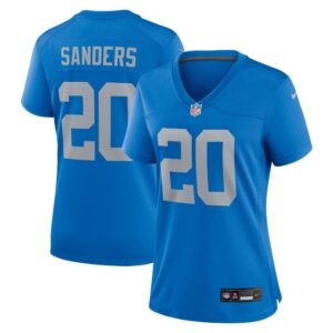 686278d5ddc03_1 Women's Detroit Lions #20 Barry Sanders Blue Alternate Game Jersey