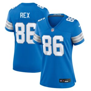 686278dec5c29_1 Women's Detroit Lions Isaac Rex Blue Game Jersey