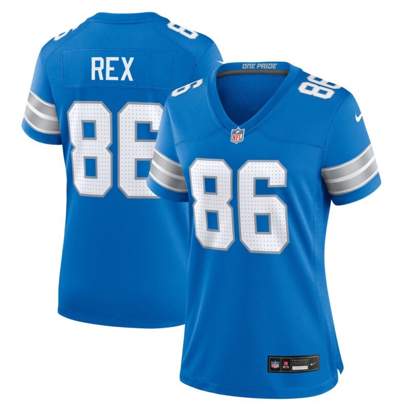 686278dec5c29_1 Women's Detroit Lions Isaac Rex Blue Game Jersey