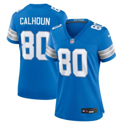 686278e1bb153_1 Women's Detroit Lions Jalon Calhoun Blue Game Jersey