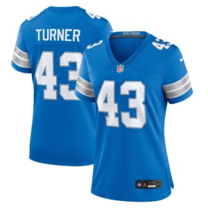 686278e7bd4e2_1 Women's Detroit Lions James Turner Blue Game Jersey