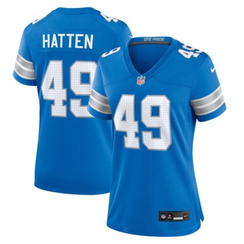 686279156e639_1 Women's Detroit Lions Hogan Hatten Blue Game Jersey
