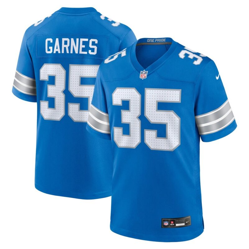 6862791b7e573_1 Men's Detroit Lions Chelen Garnes Blue Game Jersey