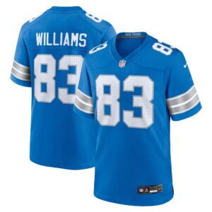 6862791eafbc7_1 Men's Detroit Lions Isaiah Williams Blue Game Jersey