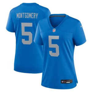 68627921c3381_1 Women's Detroit Lions David Montgomery Blue Alternate Game Jersey