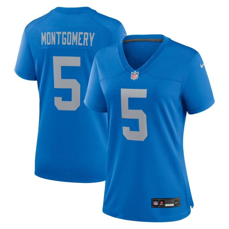 68627921c3381_1 Women's Detroit Lions David Montgomery Blue Alternate Game Jersey