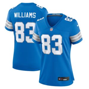 68627924b9e8b_1 Women's Detroit Lions Isaiah Williams Blue Game Jersey