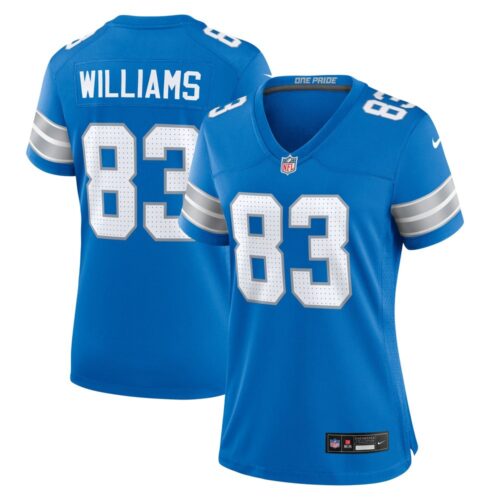 68627924b9e8b_1 Women's Detroit Lions Isaiah Williams Blue Game Jersey