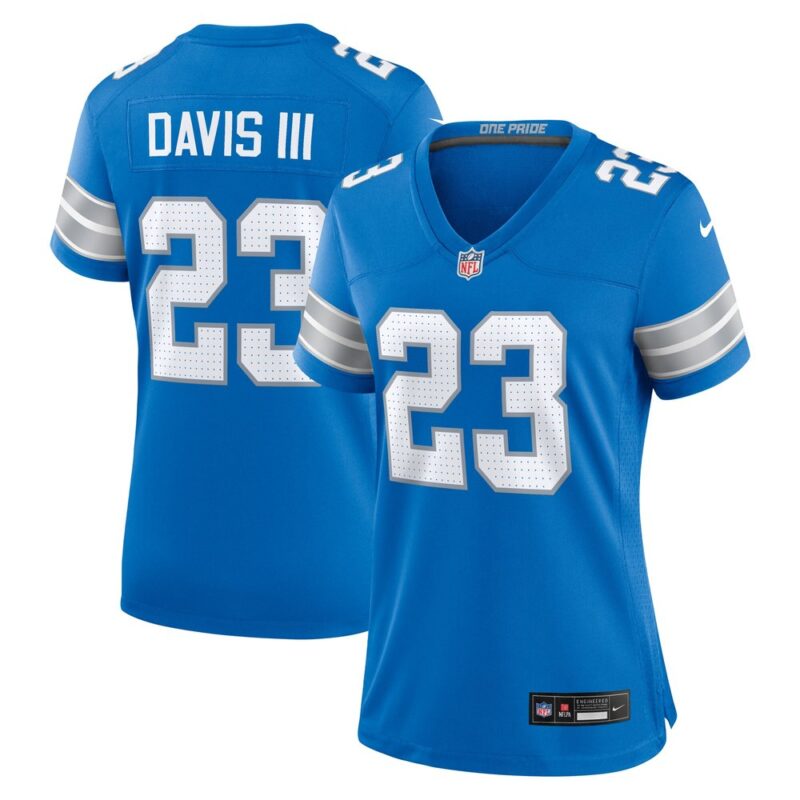 6862794d851c6_1 Women's Detroit Lions Carlton Davis III Blue Game Jersey