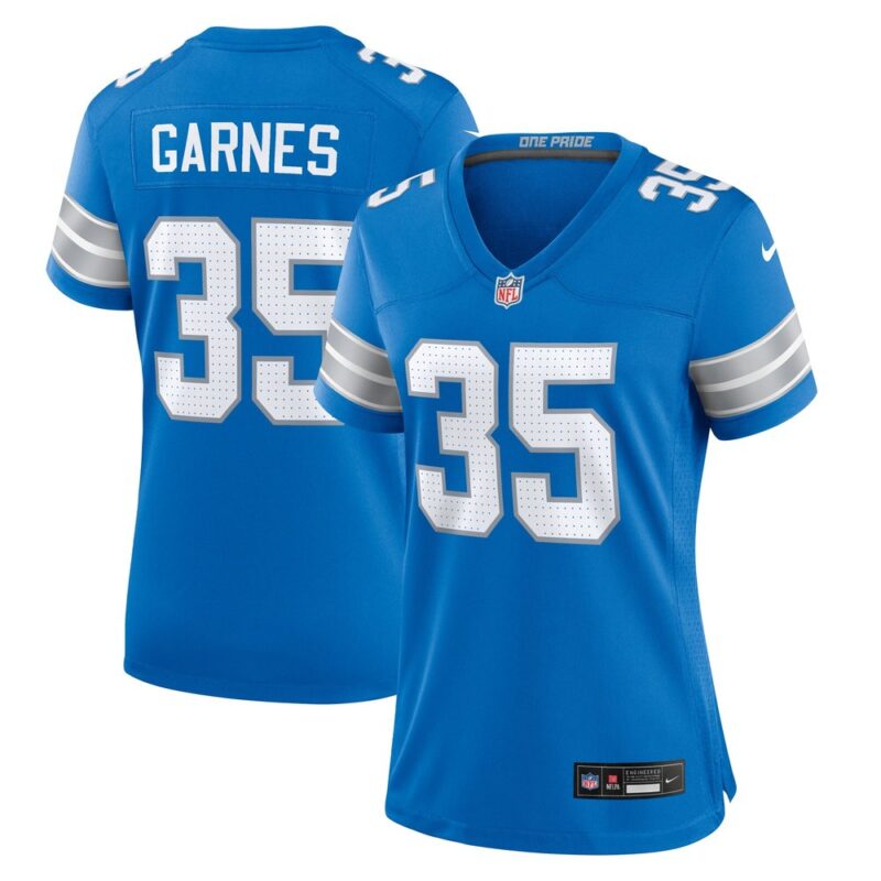 686279508cfbe_1 Women's Detroit Lions Chelen Garnes Blue Game Jersey