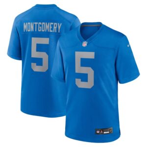 68627956929dd_1 Men's Detroit Lions David Montgomery Blue Alternate Game Jersey