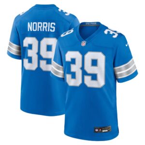 68627959acf92_1 Men's Detroit Lions Morice Norris Blue Game Jersey