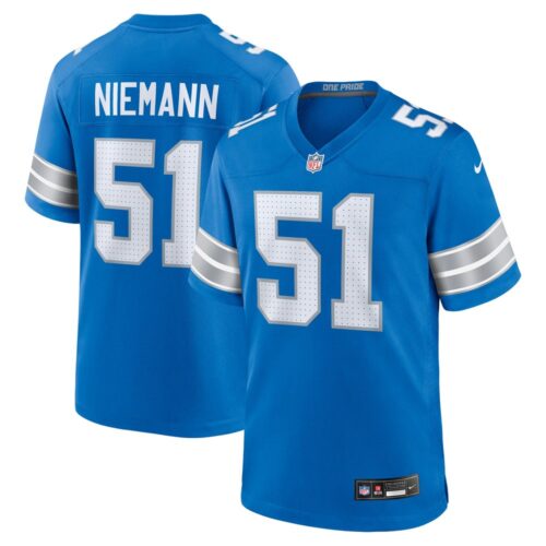 6862795cf32b4_1 Men's Detroit Lions Ben Niemann Blue Team Game Jersey