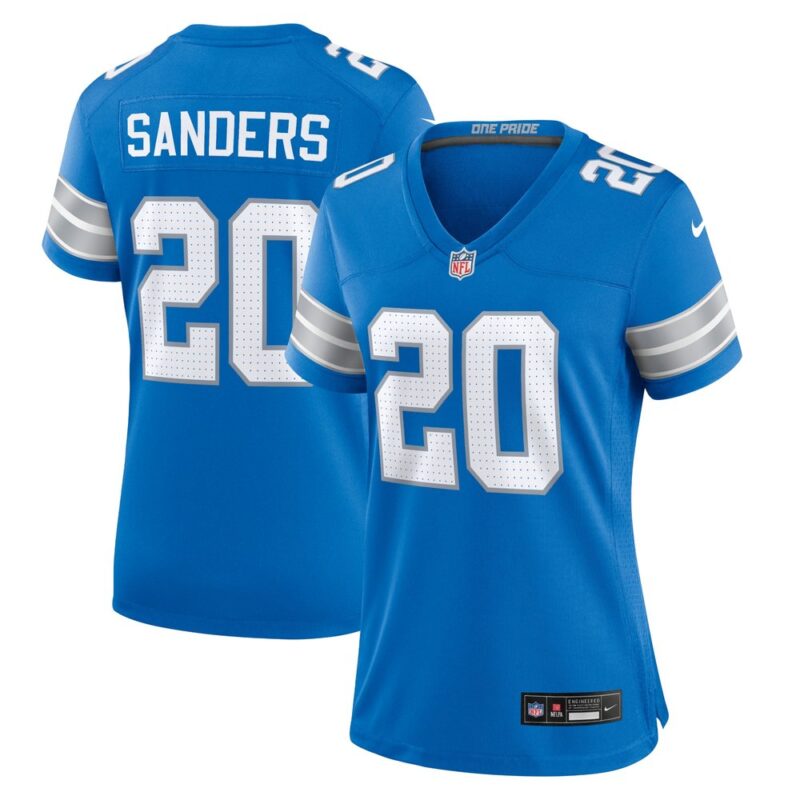 68627969862c9_1 Women's Detroit Lions #20 Barry Sanders Blue Retired Player Game Jersey