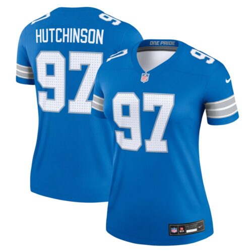 6862796fbd3ba_1 Women's Detroit Lions #97 Aidan Hutchinson Blue Legend Jersey