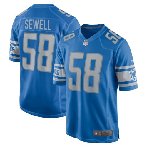 68627981265fc_1 Men's Detroit Lions #58 Penei Sewell Blue Game Jersey