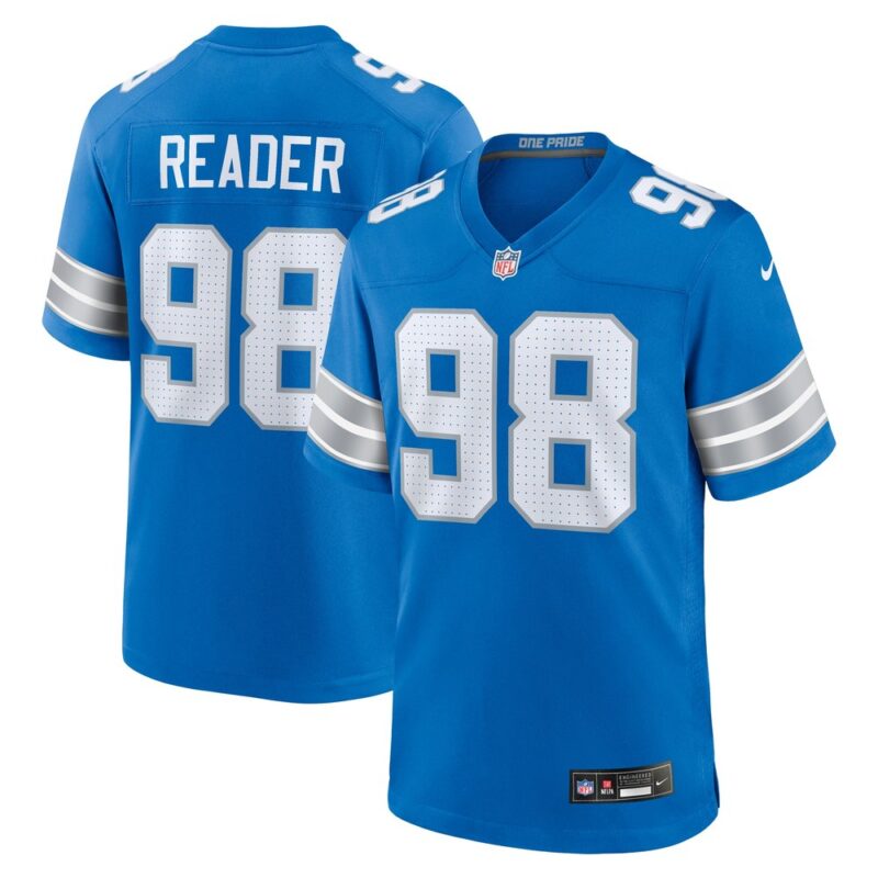 686279a56df6d_1 Men's Detroit Lions D.J. Reader Blue Team Game Jersey
