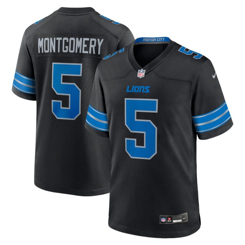 686279ab71962_1 Men's Detroit Lions David Montgomery Black 2nd Alternate Game Jersey