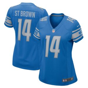 686279bbb33db_1 Women's Detroit Lions #14 Amon-Ra St. Brown Blue Game Player Jersey