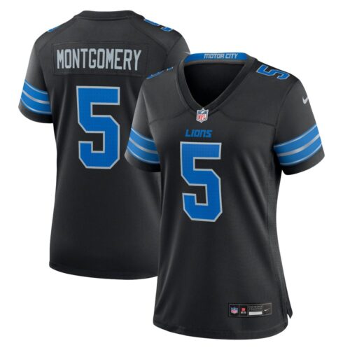 686279c2277f0_1 Women's Detroit Lions David Montgomery Black 2nd Alternate Game Jersey