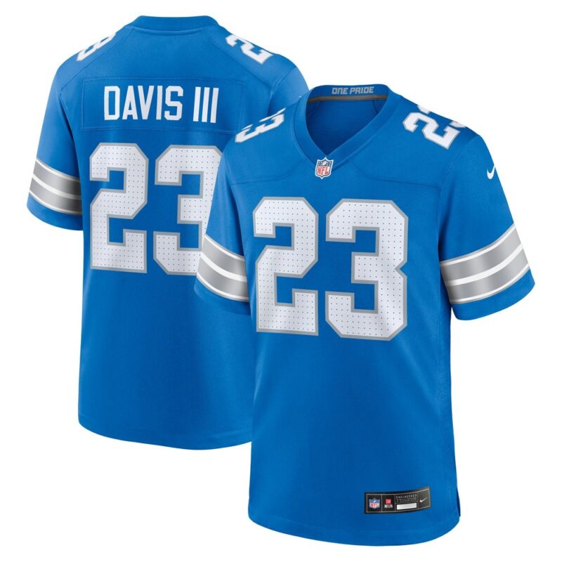 686279c8a4c8a_1 Men's Detroit Lions Carlton Davis III Blue Game Jersey