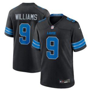 686279d855c43_1 Men's Detroit Lions Jameson Williams Black 2nd Alternate Game Jersey