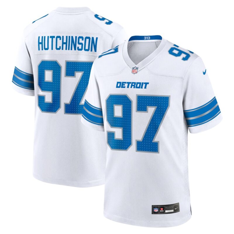 686279e96a686_1 Men's Detroit Lions #97 Aidan Hutchinson White Game Jersey