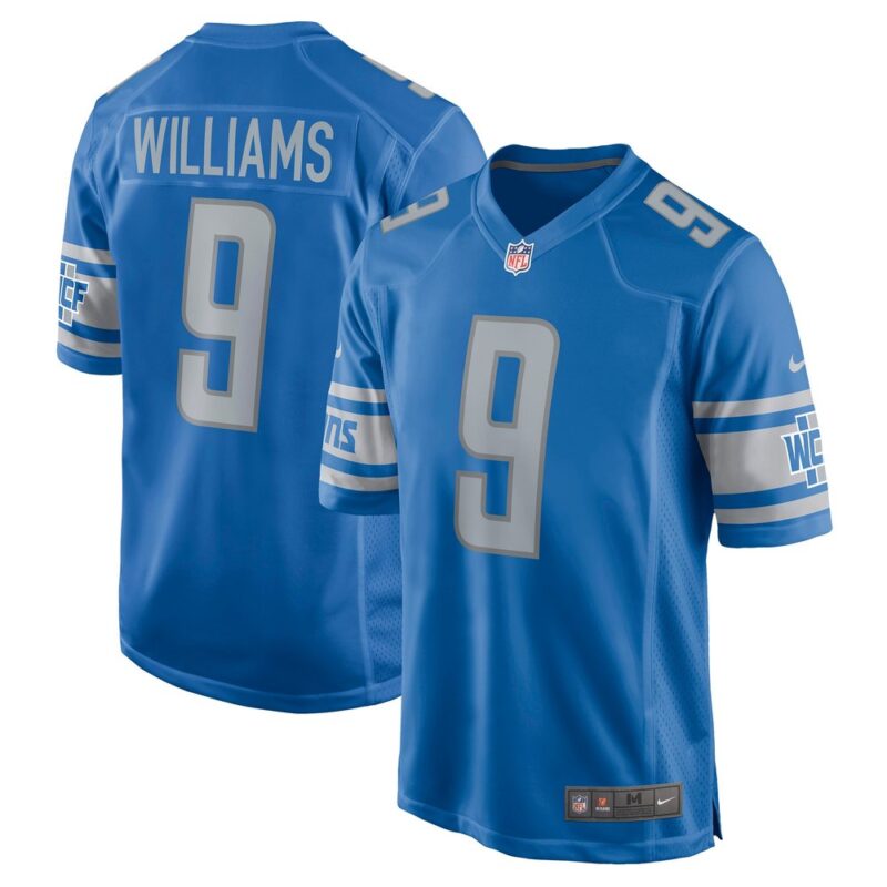 68627a32ee808_1 Men's Detroit Lions Jameson Williams Blue Player Game Jersey