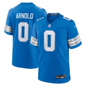 68627a3629cf1_1 Men's Detroit Lions Terrion Arnold Blue 2024 NFL Draft First Round Pick Player Game Jersey
