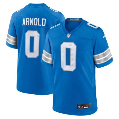 68627a3629cf1_1 Men's Detroit Lions Terrion Arnold Blue 2024 NFL Draft First Round Pick Player Game Jersey