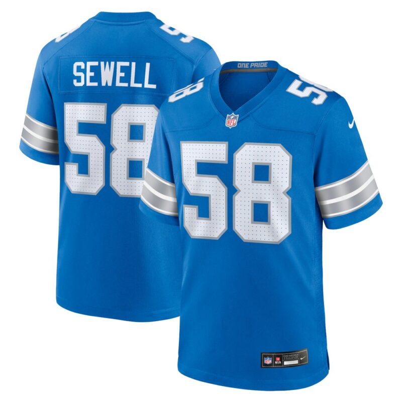 68627a438bab6_1 Men's Detroit Lions #58 Penei Sewell Blue Game Jersey