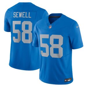 68627a692b1e3_1 Men's Detroit Lions #58 Penei Sewell Blue Vapor F.U.S.E. Alternate Limited Jersey
