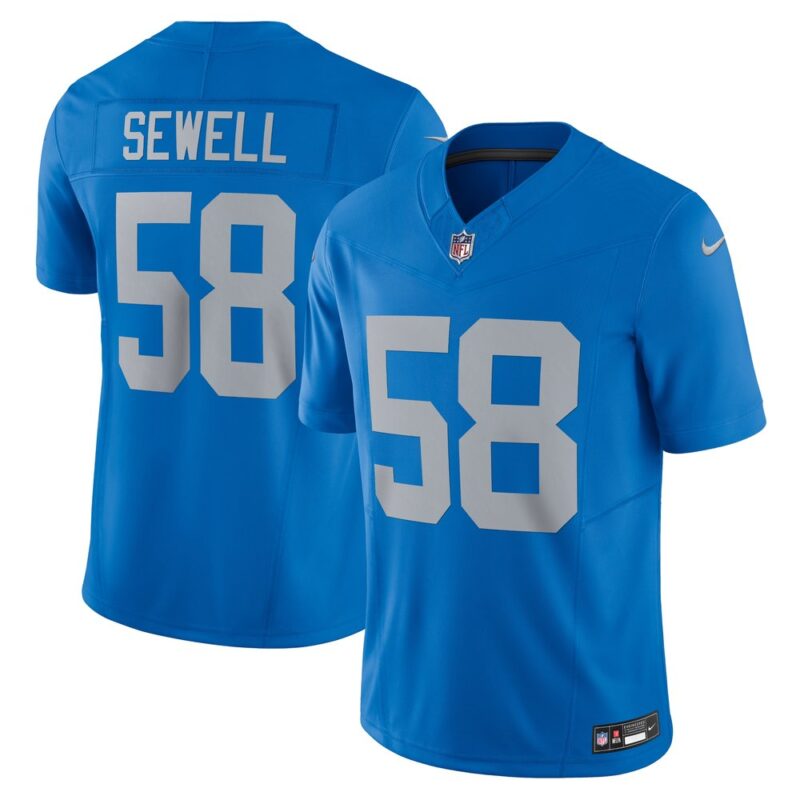 68627a692b1e3_1 Men's Detroit Lions #58 Penei Sewell Blue Vapor F.U.S.E. Alternate Limited Jersey