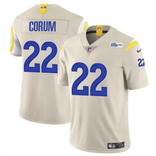 68627b0d9b6b6_1 Youth Los Angeles Rams #22 Blake Corum Bone 2024 Draft Vapor Untouchable Stitched Football Jersey