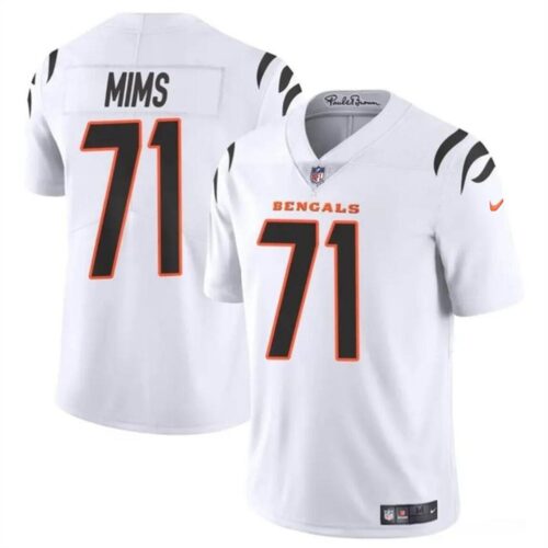 68627b27a10fa_1 Youth Cincinnati Bengals #71 Amarius Mims White 2024 Draft Vapor Untouchable Limited Stitched Jersey