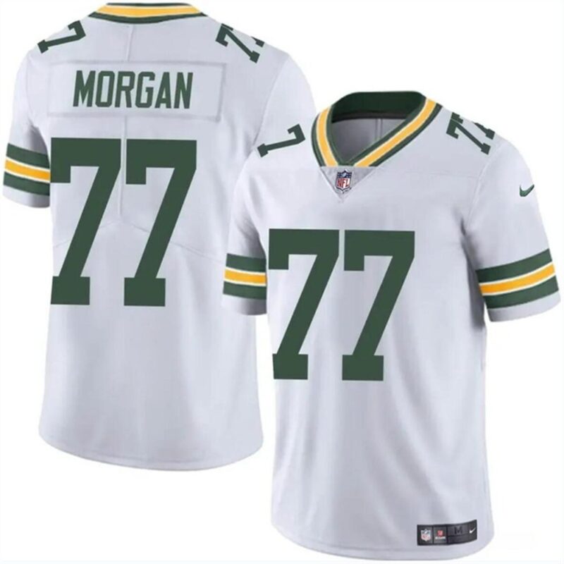 68627b2d61e73_1 Youth Green Bay Packers #77 Jordan Morgan White 2024 Draft Vapor Untouchable Stitched Jersey