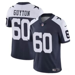 68627b334b640_1 Youth Dallas Cowboys #60 Tyler Guyton Navy/White 2024 Draft Vapor Untouchable Thanksgiving Limited Stitched Football Jersey