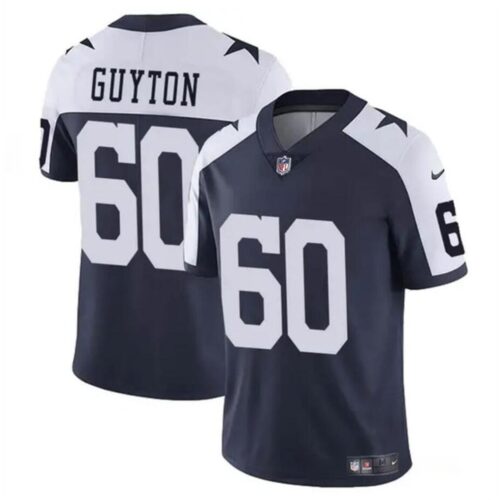 68627b334b640_1 Youth Dallas Cowboys #60 Tyler Guyton Navy/White 2024 Draft Vapor Untouchable Thanksgiving Limited Stitched Football Jersey