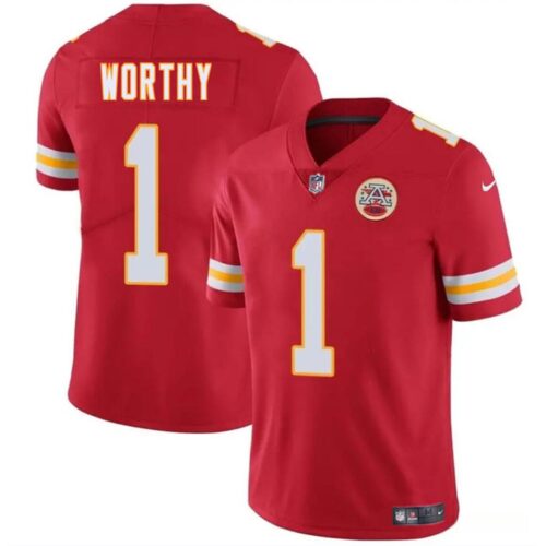 68627b4a7a2eb_1 Youth Kansas City Chiefs #1 Xavier Worthy Red 2024 Draft Vapor Untouchable Limited Stitched Jersey