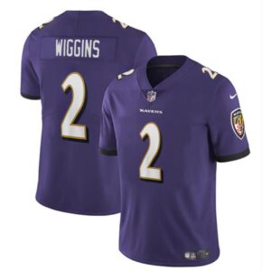 68627b5f08147_1 Youth Baltimore Ravens #2 Nate Wiggins Purple 2024 Draft Vapor Limited Football Jersey