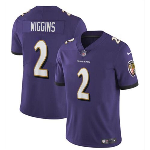 68627b5f08147_1 Youth Baltimore Ravens #2 Nate Wiggins Purple 2024 Draft Vapor Limited Football Jersey