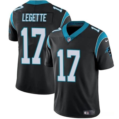 68627b64d406a_1 Youth Carolina Panthers #17 Xavier Legette Black 2024 Draft Vapor Limited Stitched Football Jersey