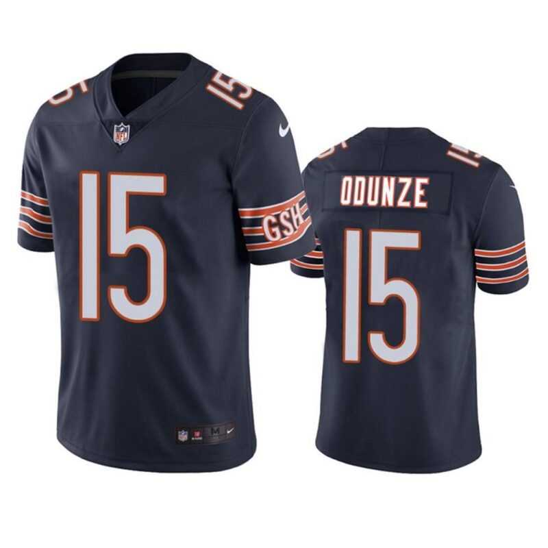 68627b6dc9282_1 Youth Chicago Bears #15 Rome Odunze Navy 2024 Draft Vapor Stitched Football Jersey