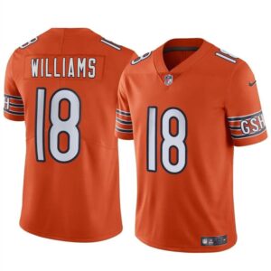 68627b73ecdd8_1 Youth Chicago Bears #18 Caleb Williams Orange 2024 Draft Vapor Stitched Football Jersey