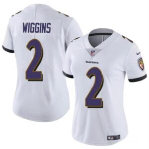 68627bbf17eb8_1 Women's Baltimore Ravens #2 Nate Wiggins White 2024 Draft Football Jersey(Run Small)