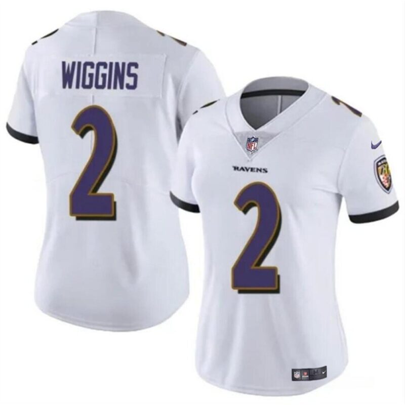 68627bbf17eb8_1 Women's Baltimore Ravens #2 Nate Wiggins White 2024 Draft Football Jersey(Run Small)