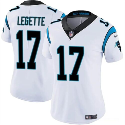 68627bc7d56ed_1 Women's Carolina Panthers #17 Xavier Legette White 2024 Draft Vapor Stitched Jersey(Run Small)
