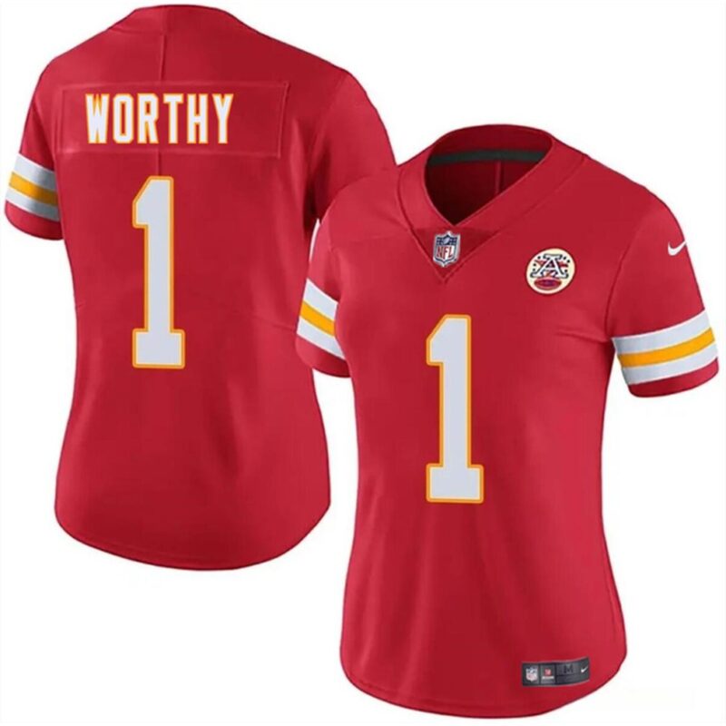 68627be52df42_1 Women's Kansas City Chiefs #1 Xavier Worthy Red 2024 Draft Vapor Untouchable Limited Stitched Jersey(Run Small)