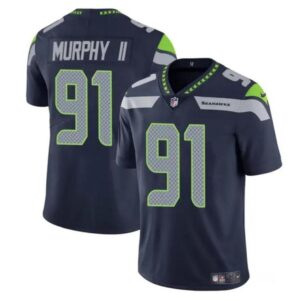 68627c24654b3_1 Men's Seattle Seahawks #91 Byron Murphy II Navy 2024 Draft Vapor Limited Stitched Football Jersey