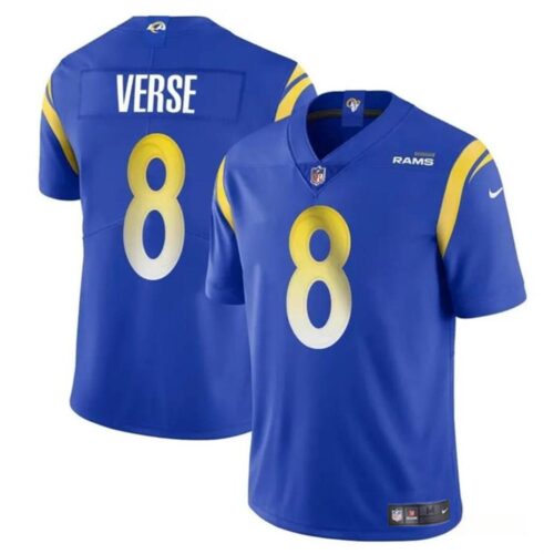 68627c57a9789_1 Men's Los Angeles Rams #8 Jared Verse Blue 2024 Draft Vapor Untouchable Stitched Football Jersey